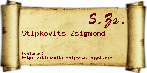 Stipkovits Zsigmond névjegykártya