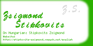 zsigmond stipkovits business card